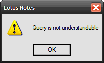 Query is not understandable