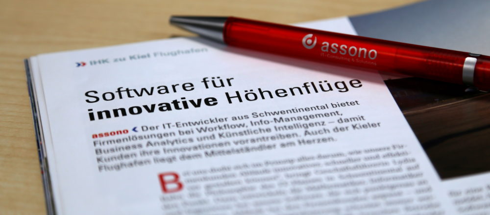 IHK Schleswig-Holstein berichtet im Magazinartikel über assonos "Software für innovative Höhenflüge"