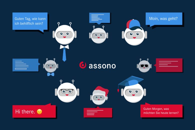 assono KI-Chatbot: Avatar und Sprachstil: Wir entwickeln Chatbots, mit denen sich Ihre Kunden gerne unterhalten.