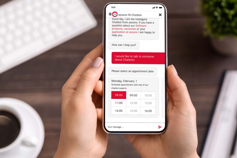 assono AI-Chatbot: Overall versatility: The assono AI-Chatbot answers queries, schedules appointments, generates leads, and much, much more.