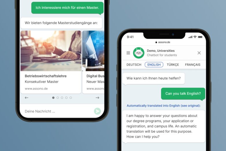 assono KI-Chatbot für Hochschulen und Universitäten: Schnelle und passgenaue Antworten für Studierende dank Künstlicher Intelligenz