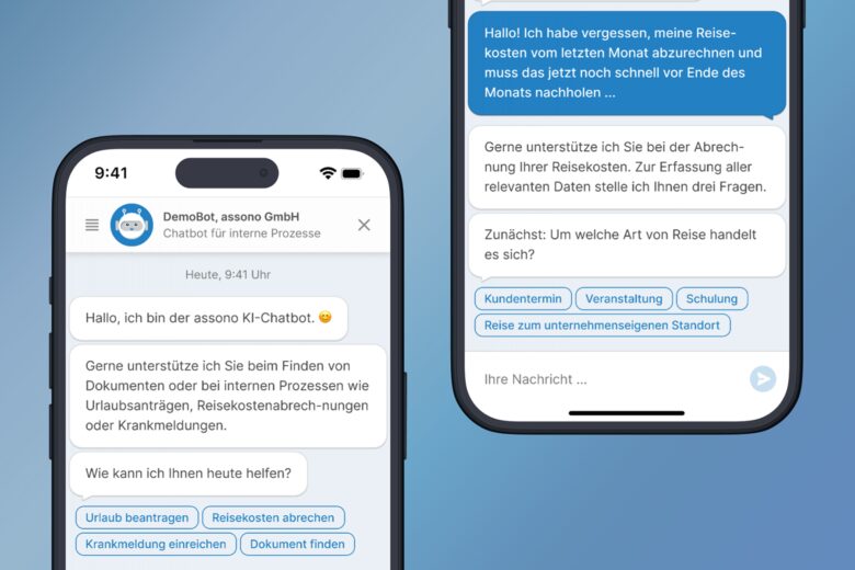 assono KI-Chatbot für interne Prozesse: Anwendungsbereiche von Chatbots für die interne Kommunikation