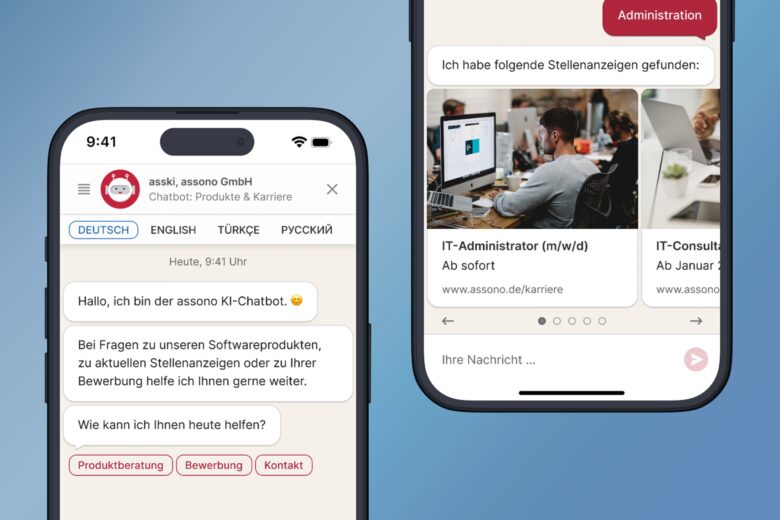 assono KI-Chatbot für Recruiting: Schnell und einfach Informationen zum Thema Bewerbungen erhalten