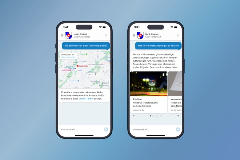 Referenzgeschichte: Stadt Norderstedt und assono KI-Chatbot: Automatisierung in der Bürgerkommunikation: „Nordi“ wird viel und gerne genutzt