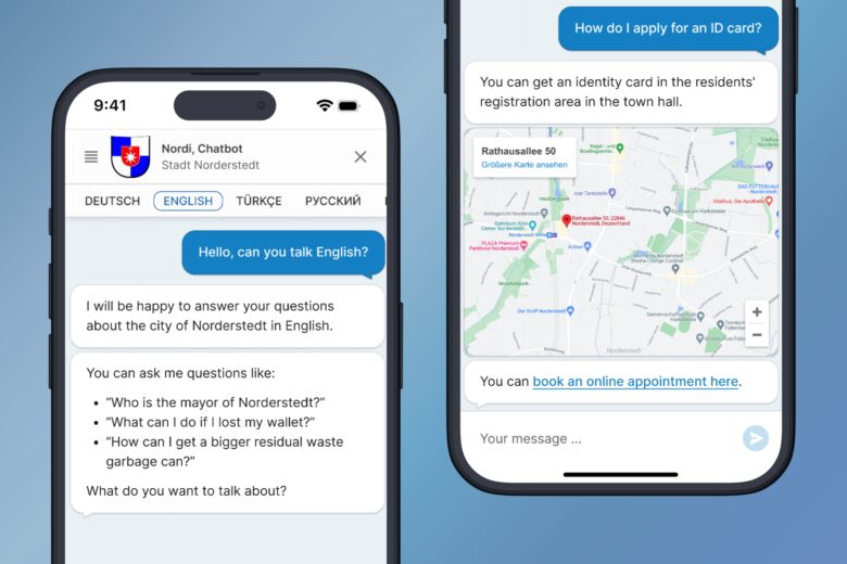 Referenzgeschichte: Stadt Norderstedt und assono KI-Chatbot: Effiziente Kommunikation zwischen Bürgern und Stadtverwaltung – auch bei tagesaktuellen Themen