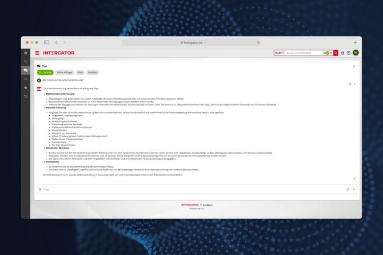 KI-Unternehmenssuche: Suche individualisieren. Mit Dokumenten chatten.