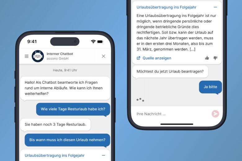 assono KI-Chatbot für interne Prozesse: KI-Chatbot im Wissensmanagement: Datenquellen vernetzen und Zeit sparen