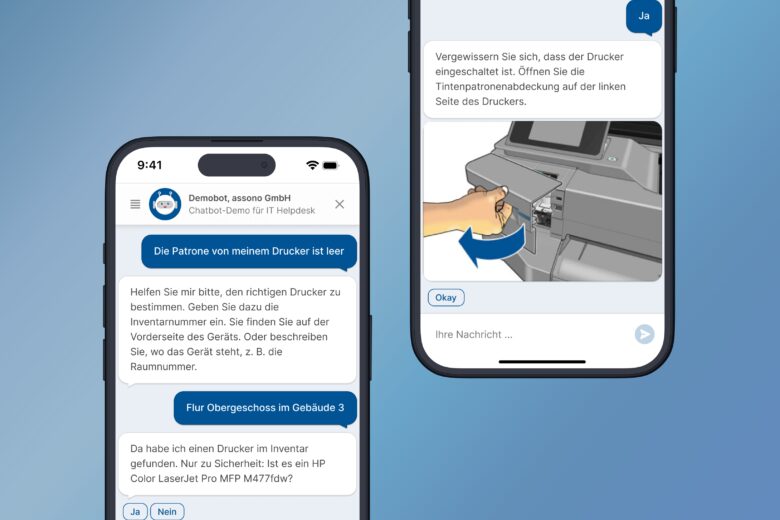 assono KI-Chatbot für interne Prozesse: KI-Chatbot im IT-Helpdesk: Mitarbeitende effektiv entlasten